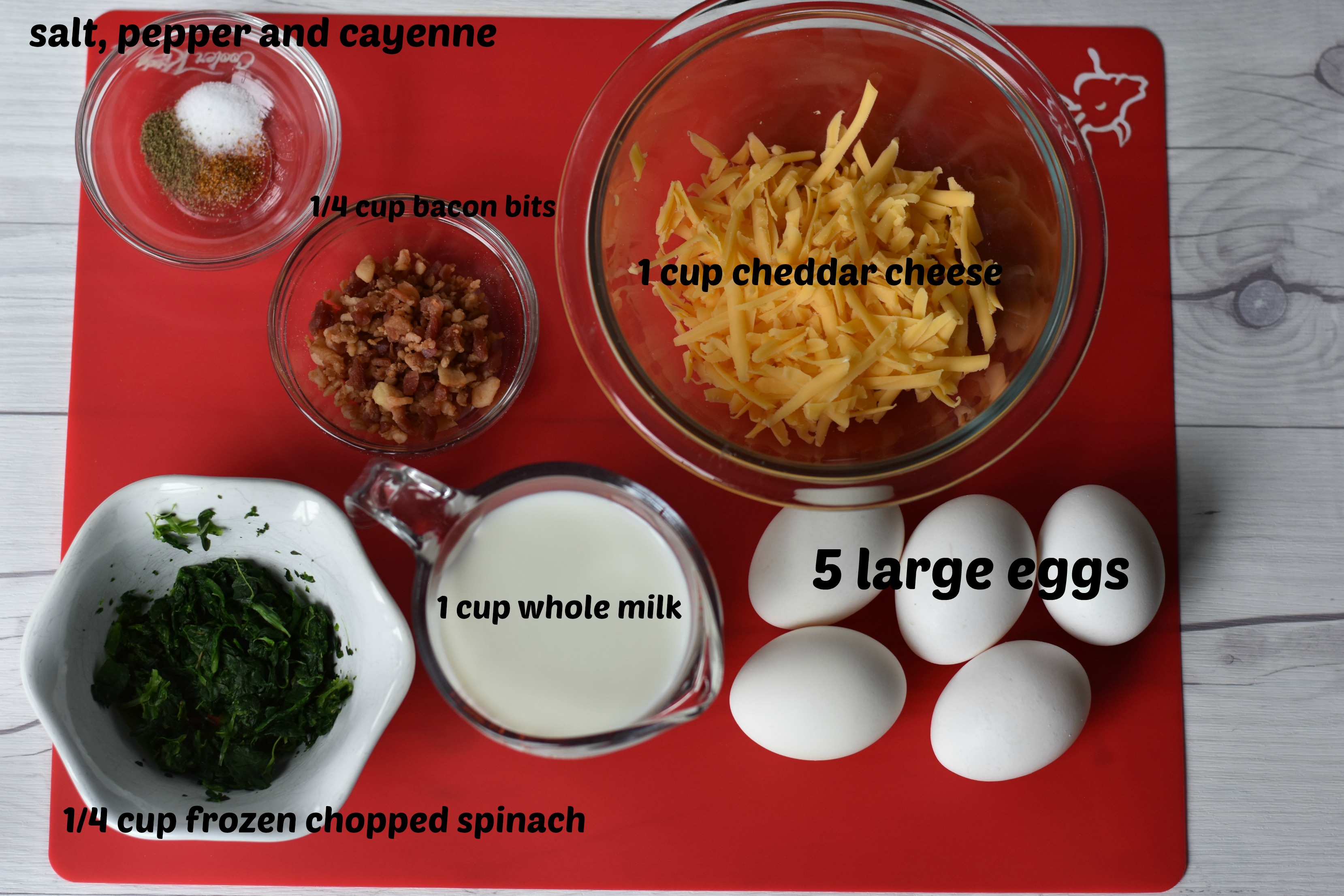 quiche ingredients - Toddler Test Kitchen
